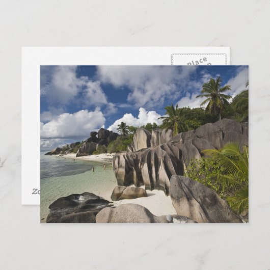 Seychellen, La Digue Island, L'Gewerkschaft Anwese Postkarte (Vorne/Hinten)