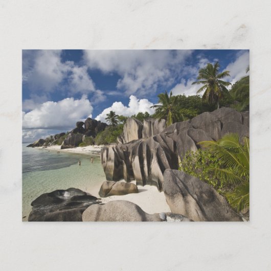 Seychellen, La Digue Island, L'Gewerkschaft Anwese Postkarte (Vorderseite)