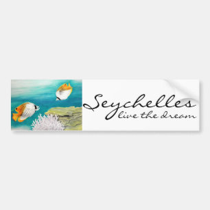 Seychellen leben der Traumangelfish Autoaufkleber