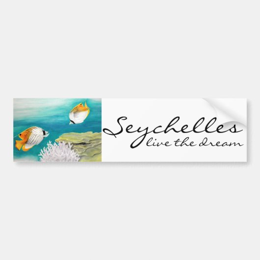 Seychellen leben der Traumangelfish Autoaufkleber (Vorne)
