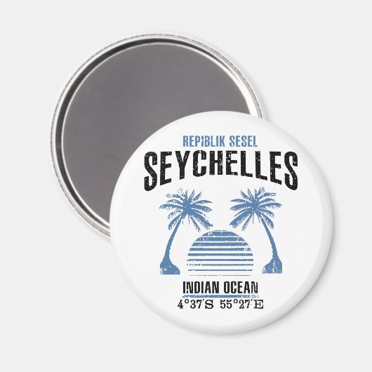 Seychellen Magnet (Vorderseite/Rückseite)