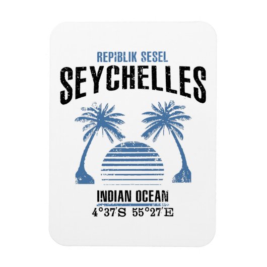 Seychellen Magnet (Vertikal)