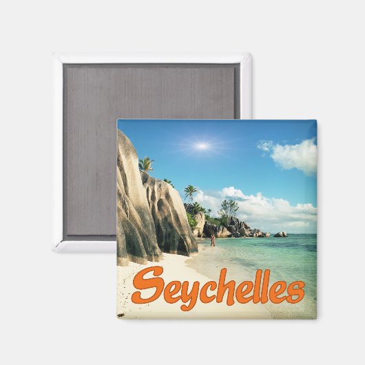 Seychellen Magnet (Vorderseite/Rückseite)