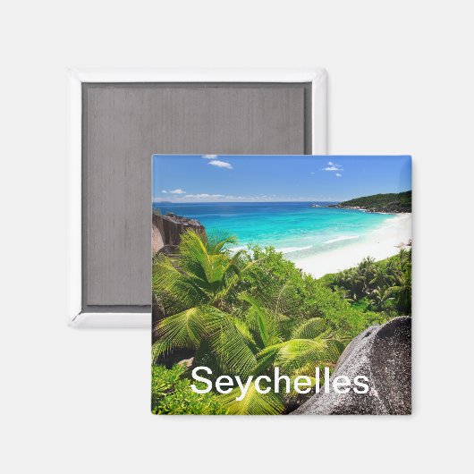 Seychellen Magnet (Vorderseite/Rückseite)
