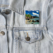 Seychellen, Mahe-Insel, Anse Royale Beach. 3 Button (Beispiel)