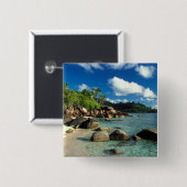 Seychellen, Mahe-Insel, Anse Royale Beach. 3 Button (Vorne & Hinten)