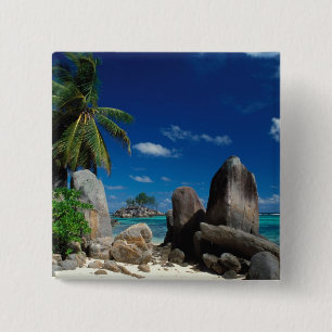 Seychellen, Mahe-Insel, Anse Royale Beach. Button