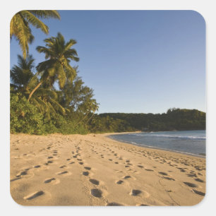 Seychellen, Mahe-Insel, Anse Takamaka Strand, 2 Quadratischer Aufkleber