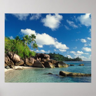 Seychellen, Mahe-Insel, Lazare Bay Poster