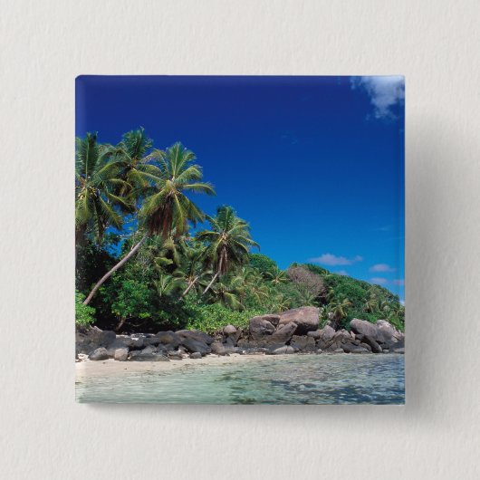 Seychellen, Mahe Island, Anse Royale Beach.2 Button (Vorderseite)