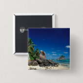Seychellen, Mahe Island, Anse Royale Beach. Button (Vorne & Hinten)