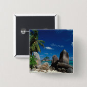 Seychellen, Mahe Island, Anse Royale Beach. Button (Vorne & Hinten)