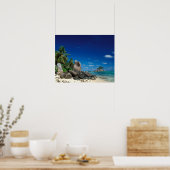 Seychellen, Mahe Island, Anse Royale Beach. Poster (Küche)