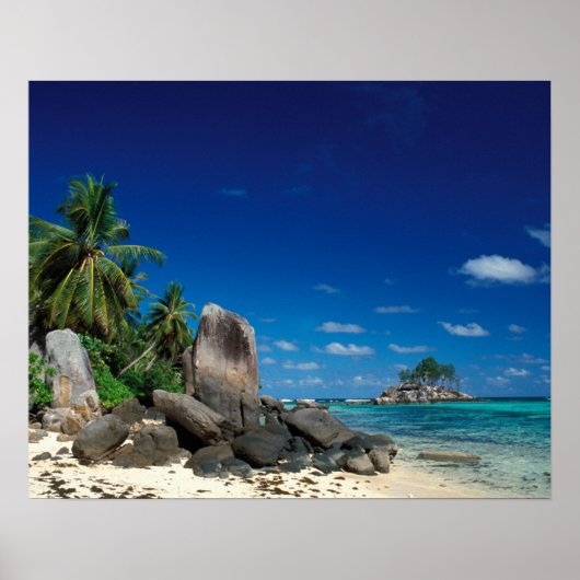 Seychellen, Mahe Island, Anse Royale Beach. Poster (Vorne)