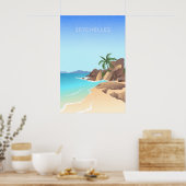 Seychellen Minimal Reiseplakat Poster (Küche)