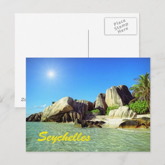 Seychellen Postkarte (Vorne/Hinten)