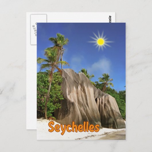 Seychellen Postkarte (Vorne/Hinten)