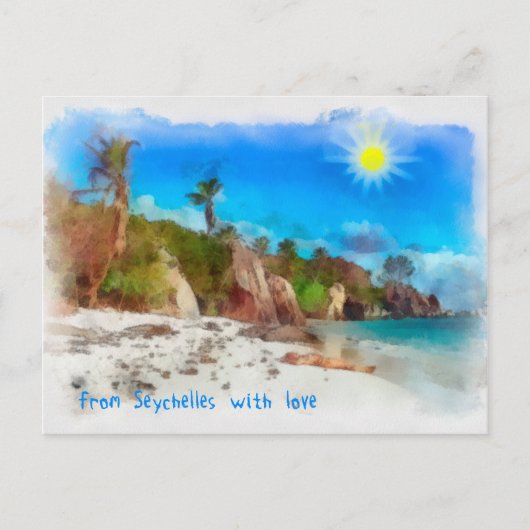 Seychellen Postkarte (Vorderseite)