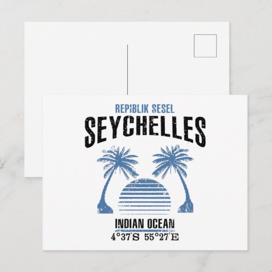 Seychellen Postkarte (Vorne/Hinten)