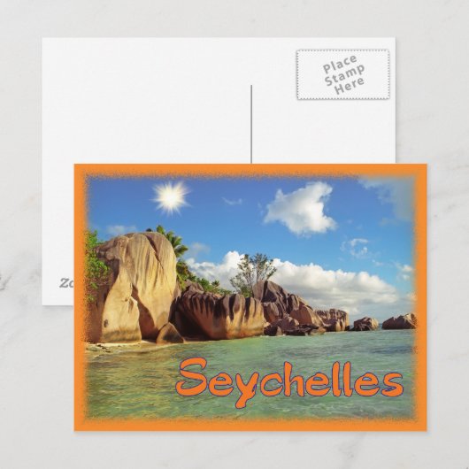 Seychellen Postkarte (Vorne/Hinten)