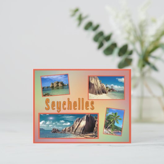 Seychellen-Postkarte Postkarte (Stehend Vorderseite)