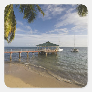 Seychellen, Praslin-Insel, Anse Bois de Rose, Quadratischer Aufkleber