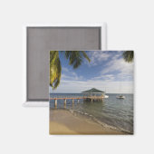 Seychellen, Praslin Island, Anse Bois de Rose, Magnet (Vorderseite/Rückseite)
