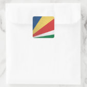 Seychellen Quadratischer Aufkleber (Tasche)