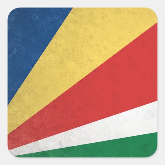 Seychellen Quadratischer Aufkleber (Vorderseite)