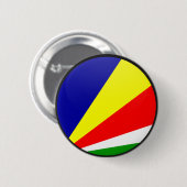 Seychellen-Qualität Flaggen-Kreis Button (Vorne & Hinten)