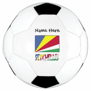 Seychellen Seychellen-Flagge Schwarz Personalisier Fußball
