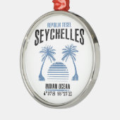 Seychellen Silbernes Ornament (Links)