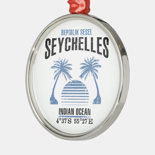 Seychellen Silbernes Ornament (Links)