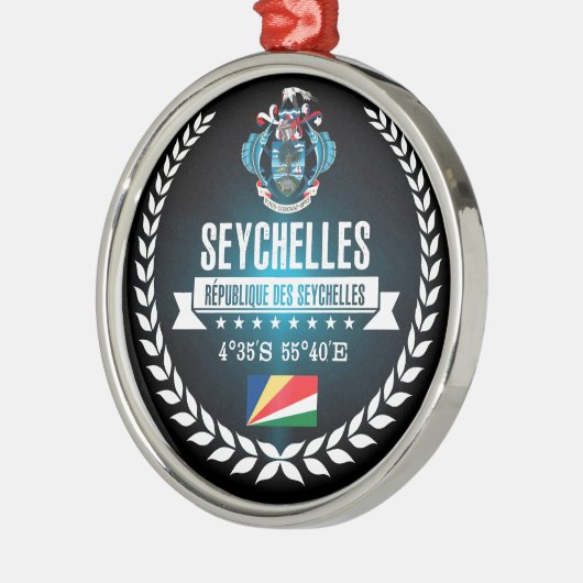 Seychellen Silbernes Ornament (Links)