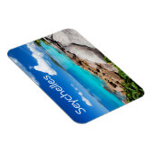 Seychellen. Steinküste Magnet (Rechte Seite)