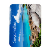 Seychellen. Steinküste Magnet (Vertikal)