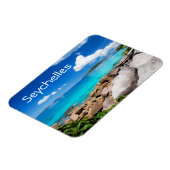 Seychellen. Steinküste Magnet (Linke Seite)
