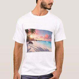 Seychellen Strand Inspiriertes Herren T-Shirt