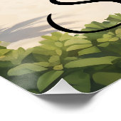 Seychellen Strand Reiseplakat Poster (Ecke)