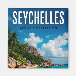 🌴 Seychellen Tropischer Strand Luxus Dekoration � Magnet