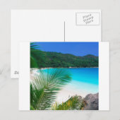 Seychellen: Tropischer Strand Postkarte (Vorne/Hinten)