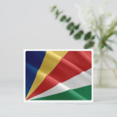 Seychellen - Waving Flag - Postkarte (Stehend Vorderseite)
