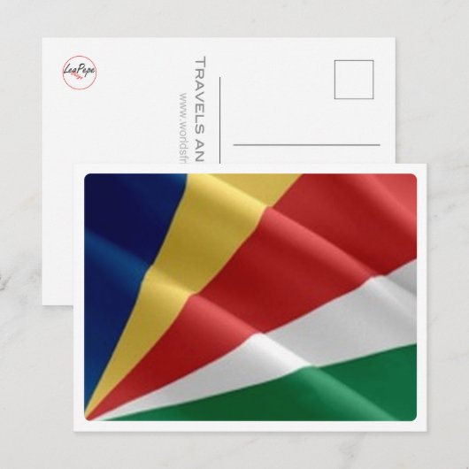Seychellen - Waving Flag - Postkarte (Vorne/Hinten)