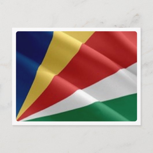 Seychellen - Waving Flag - Postkarte (Vorderseite)