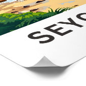 Seychelles Africa Travel Print Poster (Ecke)