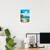Seychelles Africa Travel Print Poster (Heimbüro)