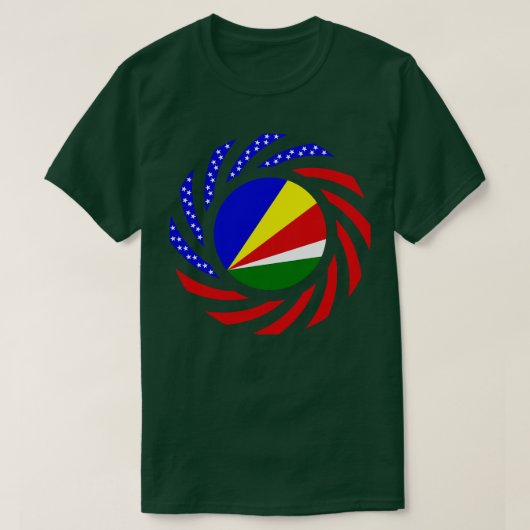 Seychelles American Multinational Patriot Flag T-Shirt (Design vorne)