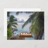 Seychelles archipelago, tropical, postkarte (Vorne/Hinten)