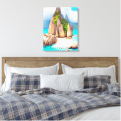 Seychelles Beach Art Ocean Lover Leinwanddruck (Insitu (Schlafzimmer))