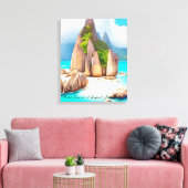 Seychelles Beach Art Ocean Lover Leinwanddruck (Insitu (Wohnzimmer))